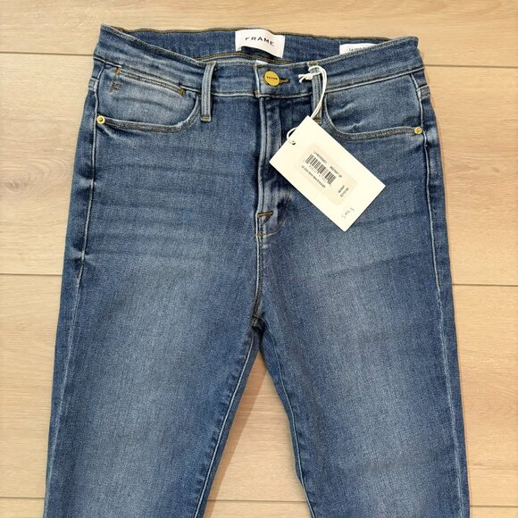 FRAME Denim Le High Skinny Raw Stagger Jeans in Westway - Picture 4 of 7